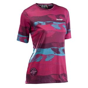 Dámský cyklo dres Northwave Xtrail Wmn Jrs S/S Mtb Beetroot/Green               