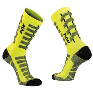 Cyklo ponožky Northwave Husky Ceramic Tech Sock Yellow Fluo                     