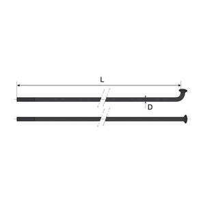 Špice Steel 2/296 čierne OEM                                                    
